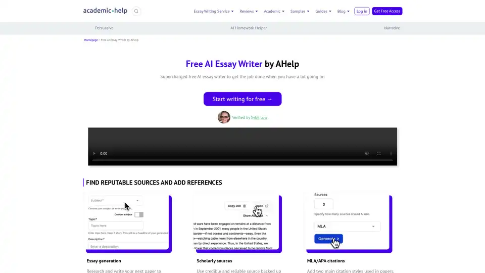 AI Essay Writer by AHelp