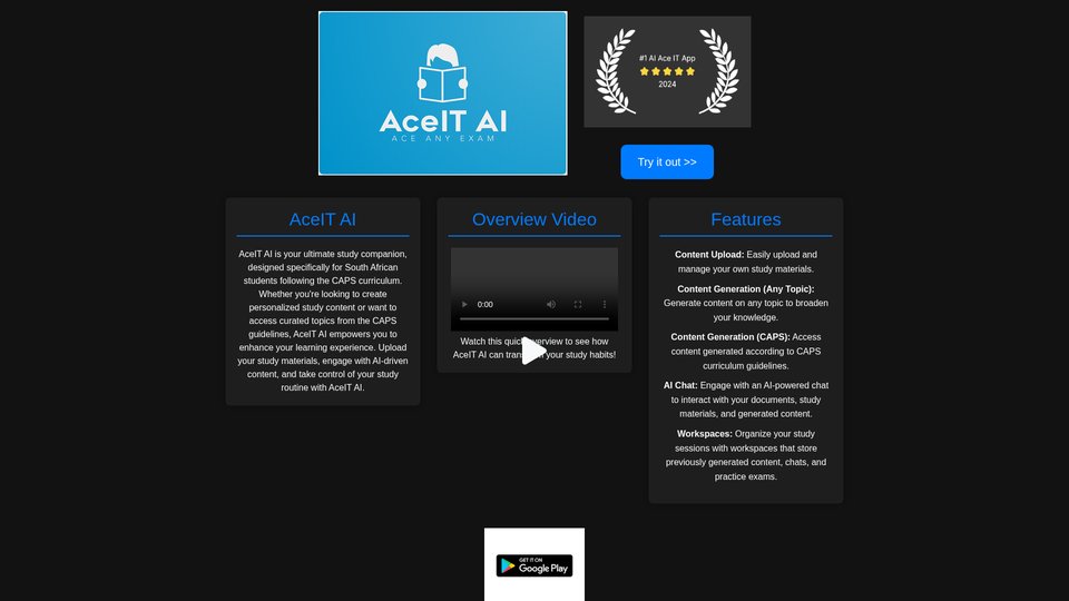 AceIT AI: Your AI Study Companion for South African CAPS Curriculum