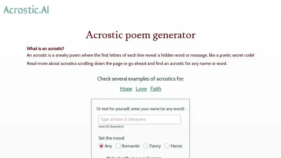 Acrostic.AI