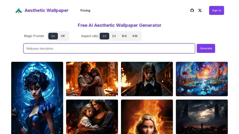 Free AI Aesthetic Wallpaper Generator