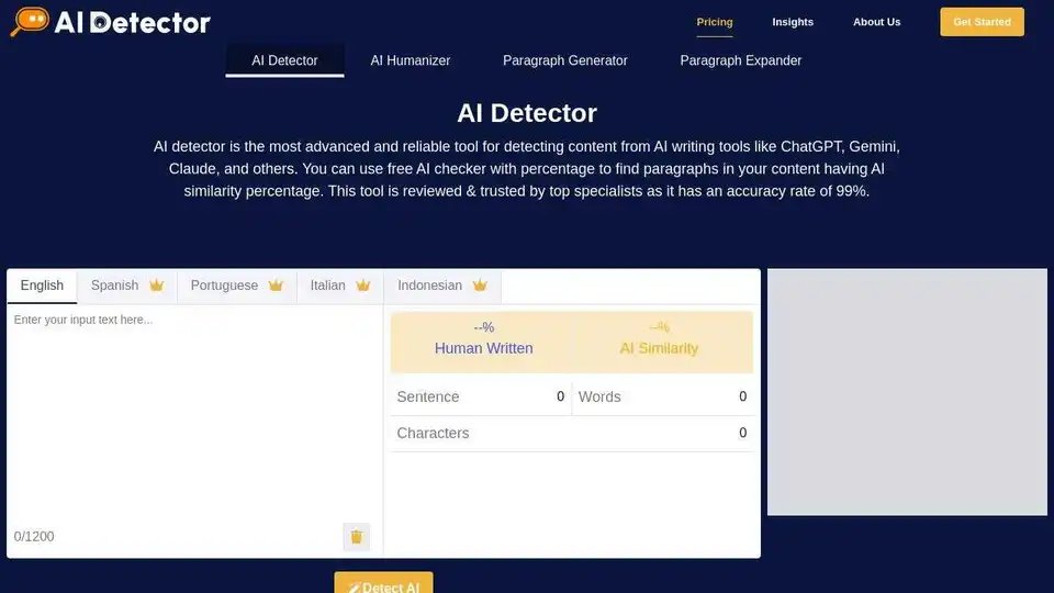 AI Detector: Free AI Content Checker with Percentage