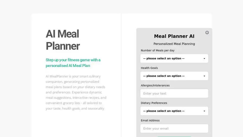 AI Meal Planner