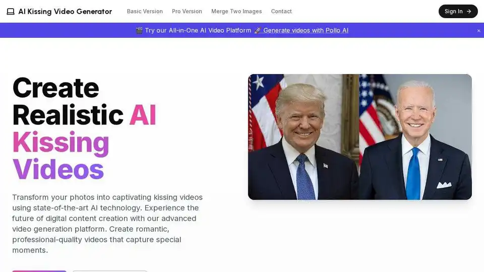 AI Kissing Video Generator