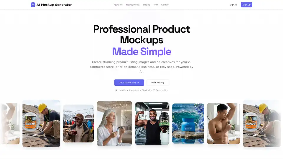 AI Mockup Generator creates professional, high-resolution product mockups in minutes using advanced AI image generation. Perfect for e-commerce, print-on-demand, and Etsy sellers to get stunning visuals without photographers, with customizable settings and instant downloads.