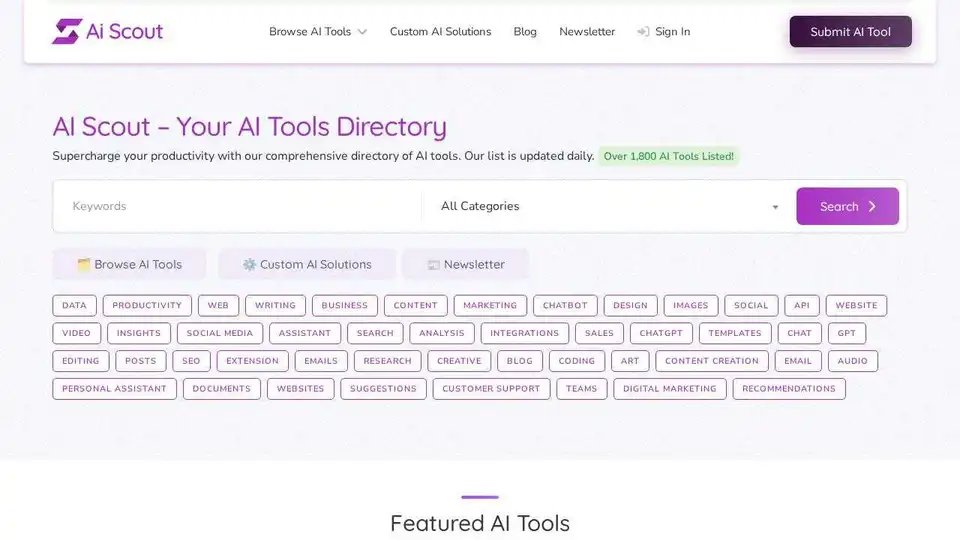AI Tools Directory - AI Scout | Home