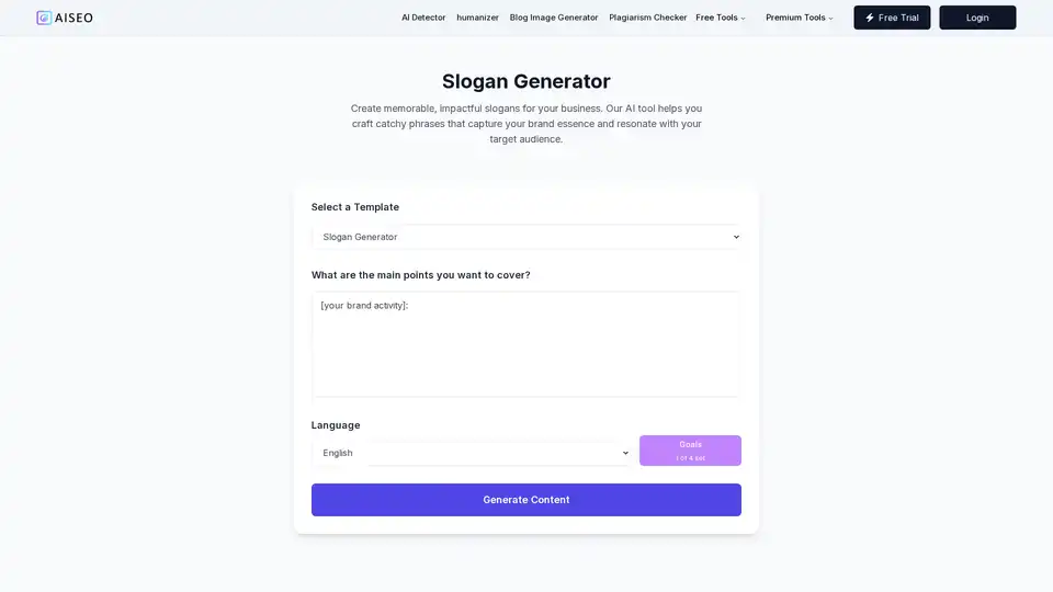 AISEO Slogan Generator