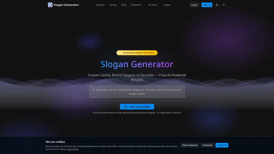 Slogan Generator은 기억에 남는 브랜드 슬로건을 몇 초 만에 생성하는 무료 AI 기반 도구입니다. 브랜드 이름과 키워드를 입력하기만 하면 전문적인 태그라인을 즉시 생성할 수 있습니다.