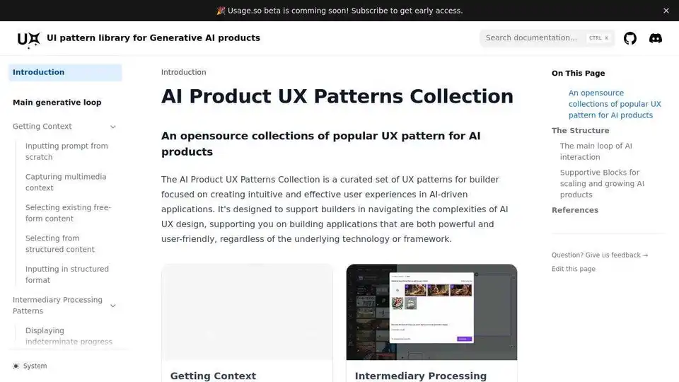 AI Product UX Patterns Collection