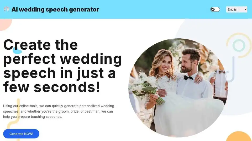 AI wedding speech generator