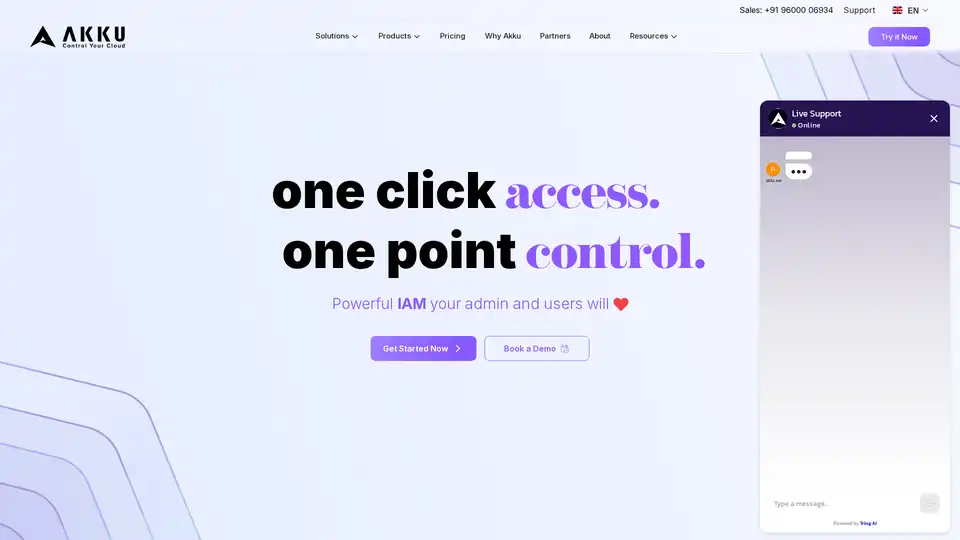 Akku é uma plataforma IAM abrangente que oferece SSO, MFA e segurança zero trust para empresas.