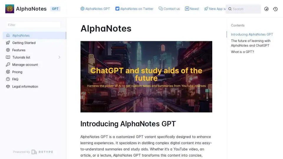 AlphaNotes GPT