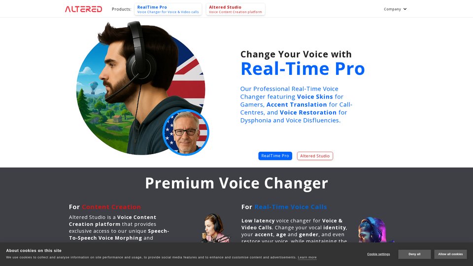 Professional AI Voice Changer Software | Altered Studio