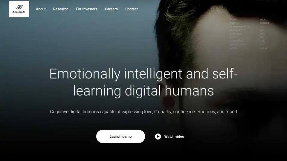 Analog AI - Emotionally Intelligent Digital Humans