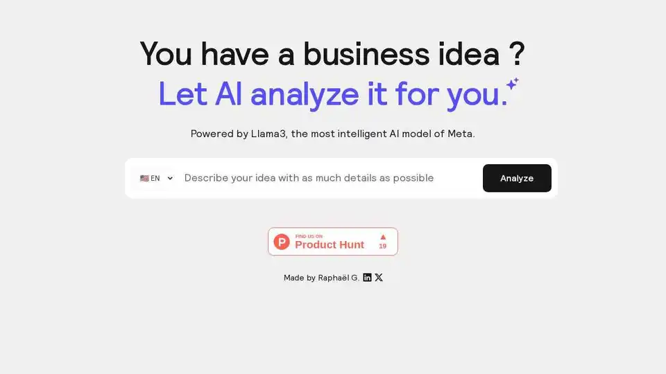 Analyze my business idea