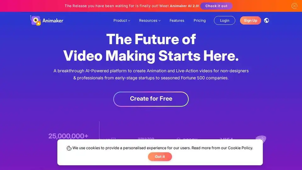 Animaker ist ein online AI-basiertes Animations- und Videogenerator, das Studio-Qualität-Videos für alle nutzbar macht. Animierte Videos, perfekt gemacht!