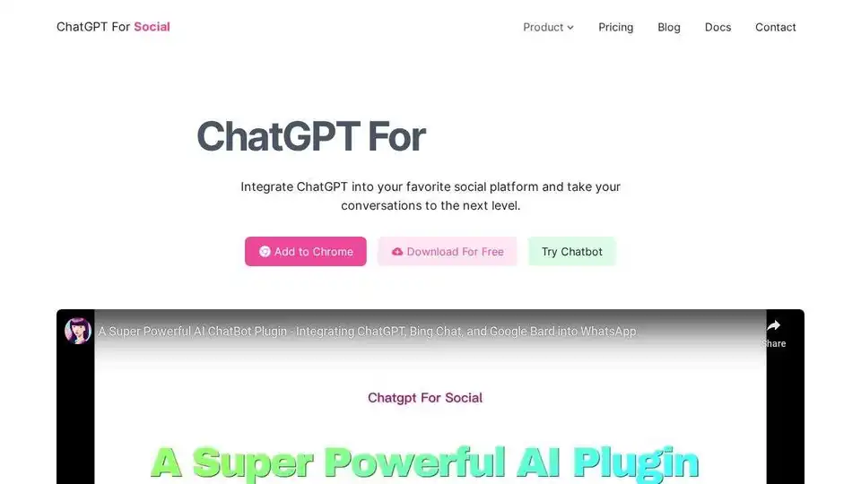 ChatGPT For Social