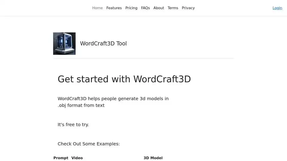 WordCraft3D Tool