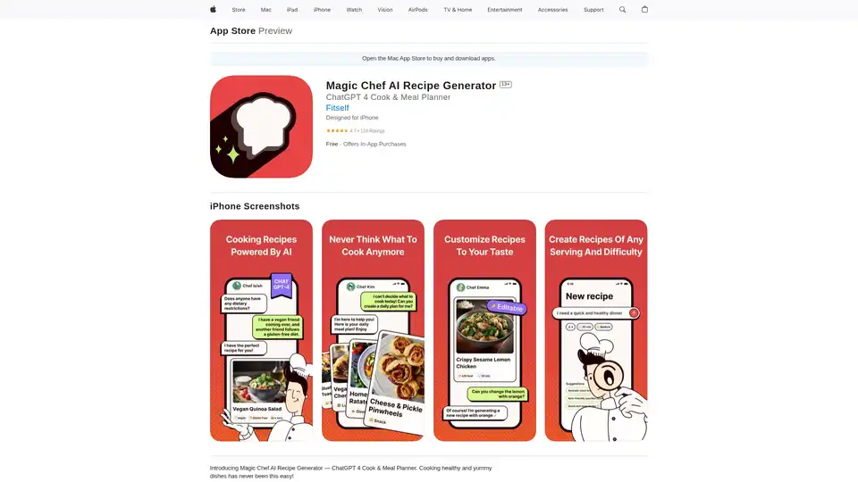 Magic Chef AI Recipe Generator