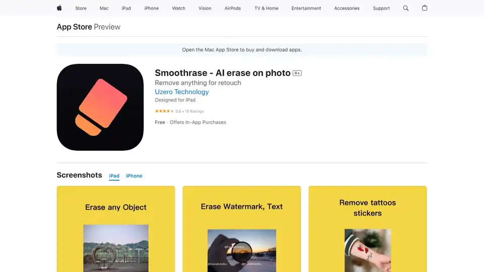 Smoothrase - AI erase on photo
