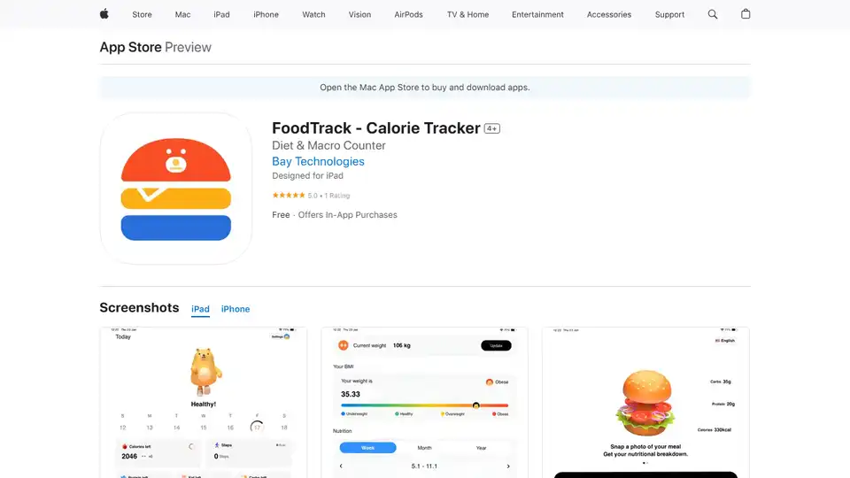 FoodTrack - Calorie Tracker