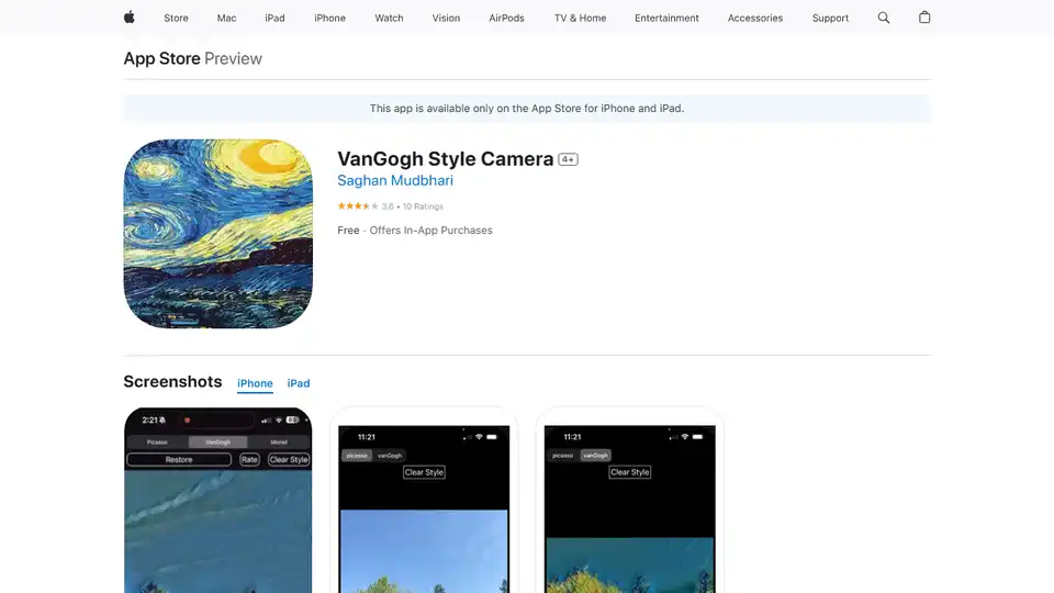 VanGogh Style Camera