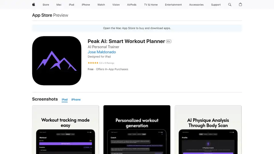 Peak AI: Smart Workout Planner