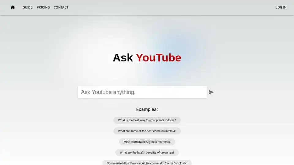Ask Youtube