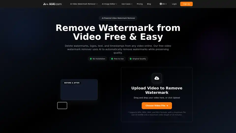 AI Video Watermark Remover est un outil en ligne gratuit qui utilise une IA avancée pour détecter et supprimer automatiquement les filigranes, logos, textes et horodatages des vidéos. Il prend en charge les formats MP4, MOV et MKV, préservant la qualité vidéo originale sans distorsion. Idéal pour les créateurs de contenu réutilisant des vidéos générées par IA (Sora, Kling) ou des clips de réseaux sociaux.