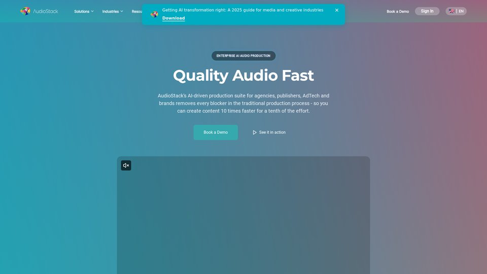 AudioStack: Suite de producción de audio con IA para empresas