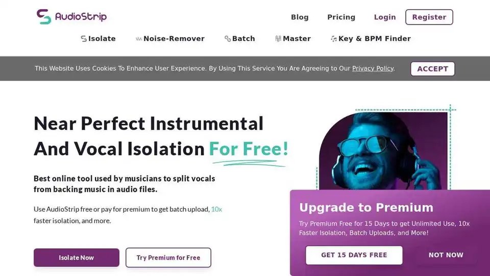 AudioStrip: Free Online Vocal Isolation Tool