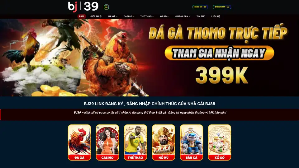 BJ39 es una casa de apuestas en línea líder en Asia, que ofrece una variedad de apuestas deportivas, peleas de gallos y juegos de casino. Regístrese ahora y reciba un bono de +599K. Experimente servicios de apuestas de primer nivel con promociones atractivas.