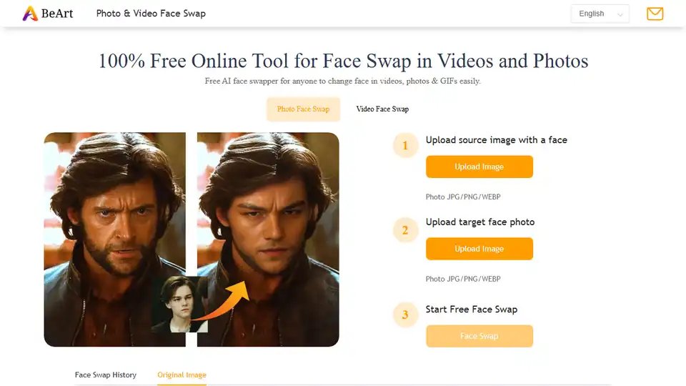 Free Online AI Face Swap for Photos, Videos & GIFs - BeArt AI