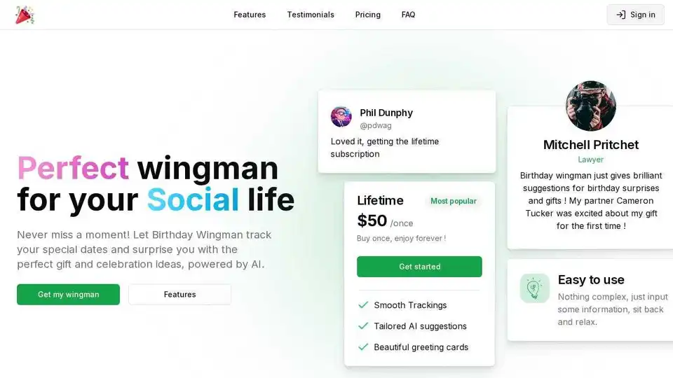 Birthday Wingman