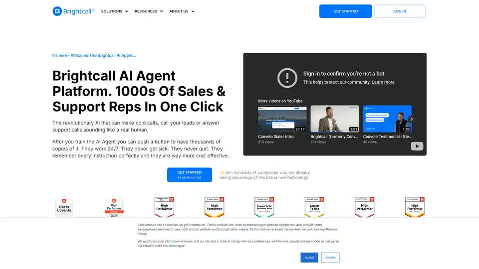 Brightcall AI Agent Platform