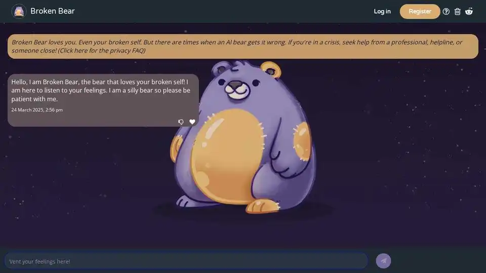 Broken Bear - a comforting AI Teddy Bear