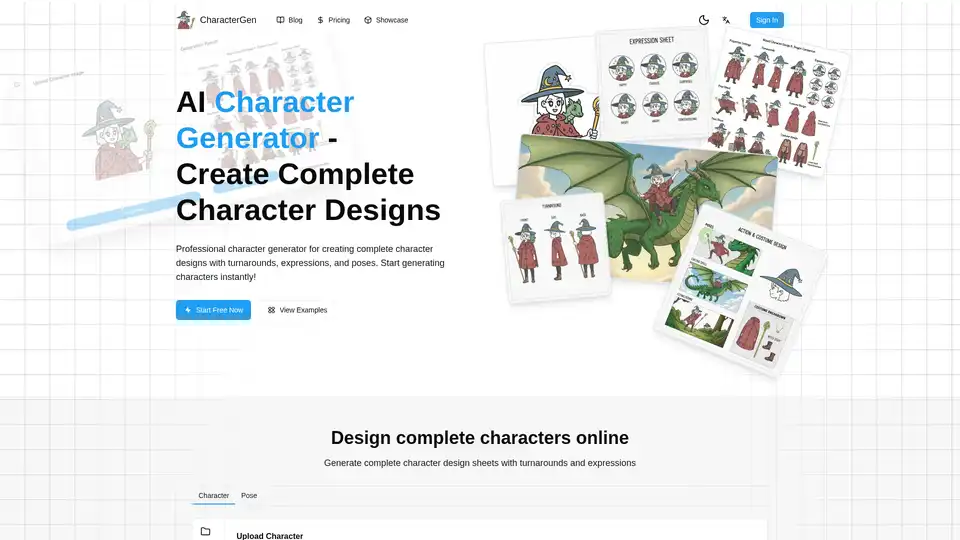 CharacterGen은 회전면, 표정, 자세를 포함한 완전한 캐릭터 디자인을 만드는 무료 AI 캐릭터 생성기입니다. 만화, 도서 및 애니메이션에 이상적이며 시각적 일관성을 보장하고 창작자의 시간을 절약합니다.