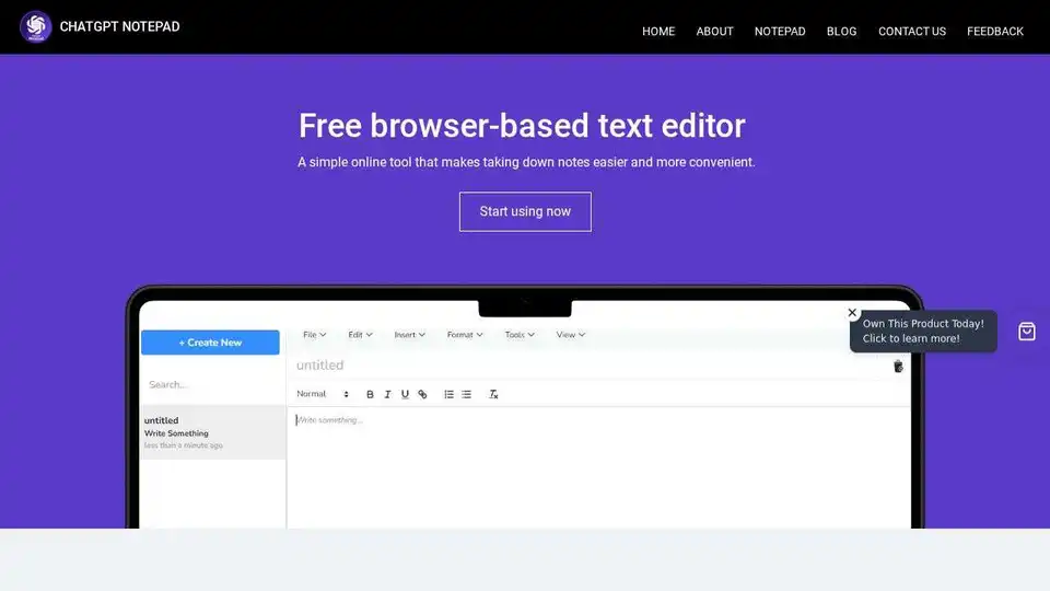 ChatGPT Notepad