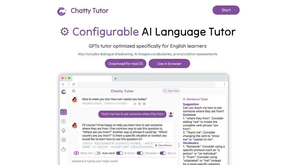 Chatty Tutor