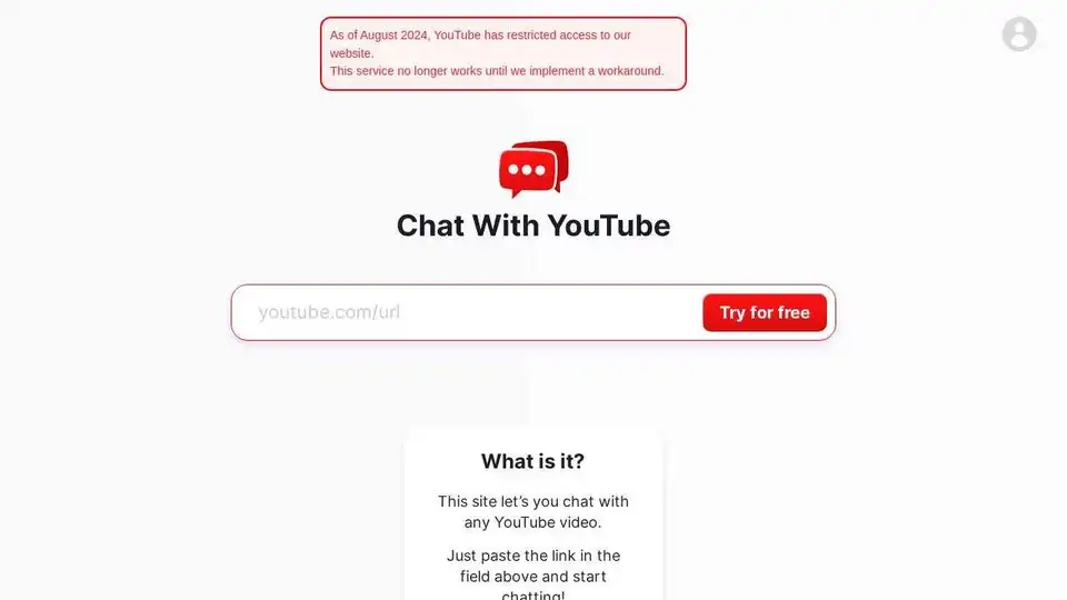 Chat With Youtube
