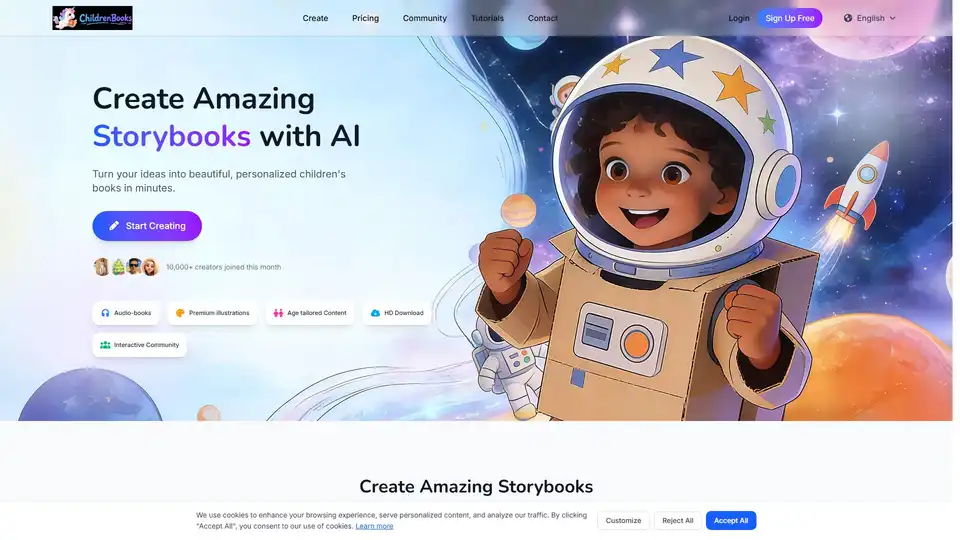 Le Générateur de Livres pour Enfants IA transforme les idées en livres illustrés personnalisés pour enfants en quelques minutes. Il propose du texte, de l'art et une narration générés par l'IA, avec des fonctionnalités comme des personnages personnalisés, des objectifs éducatifs et divers styles artistiques, rendant la narration facile et engageante pour les parents et les éducateurs.