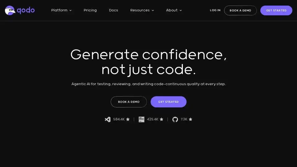 Qodo is an AI coding platform that helps developers write, test, and review code directly within their IDE and Git, ensuring code integrity.