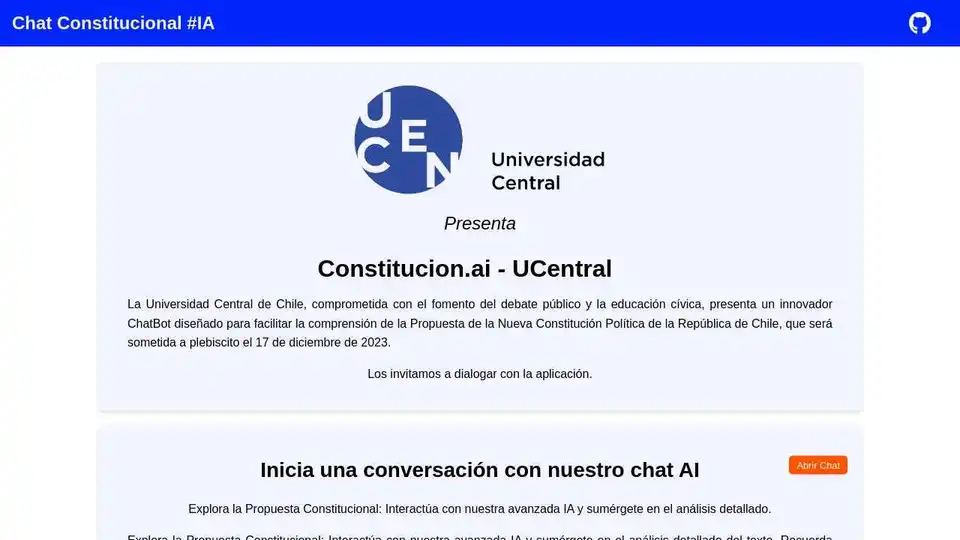 Constitucion.ai：一个旨在帮助理解智利新宪法提案的AI聊天机器人。 通过易于访问的AI驱动的宪法信息来增强公民的能力。