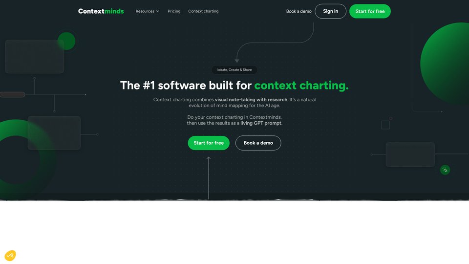 Contextminds: Visual Note-Taking & AI-Powered Context Charting