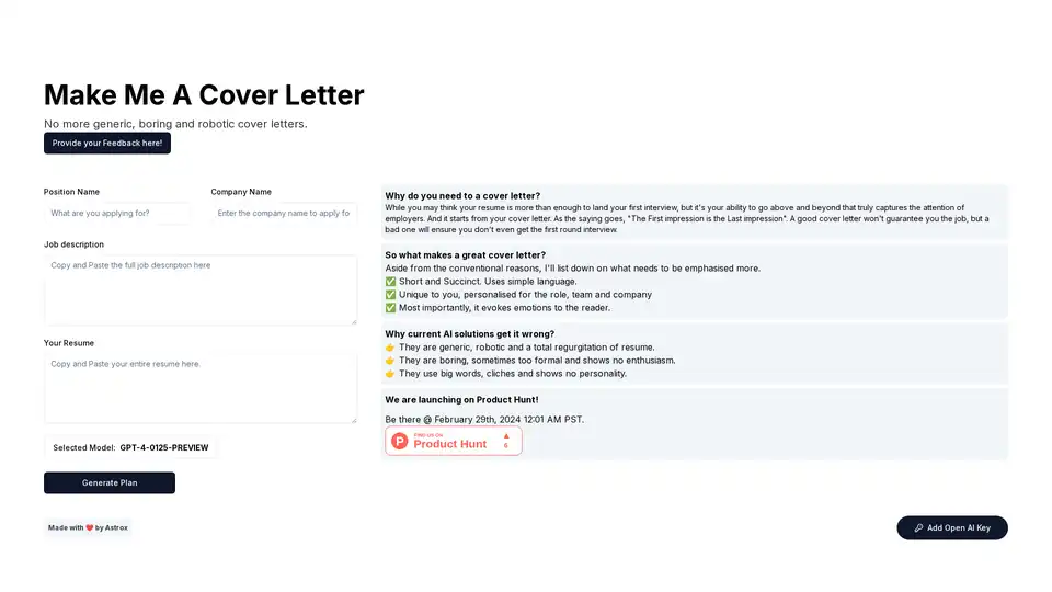 Make Me A Cover Letter