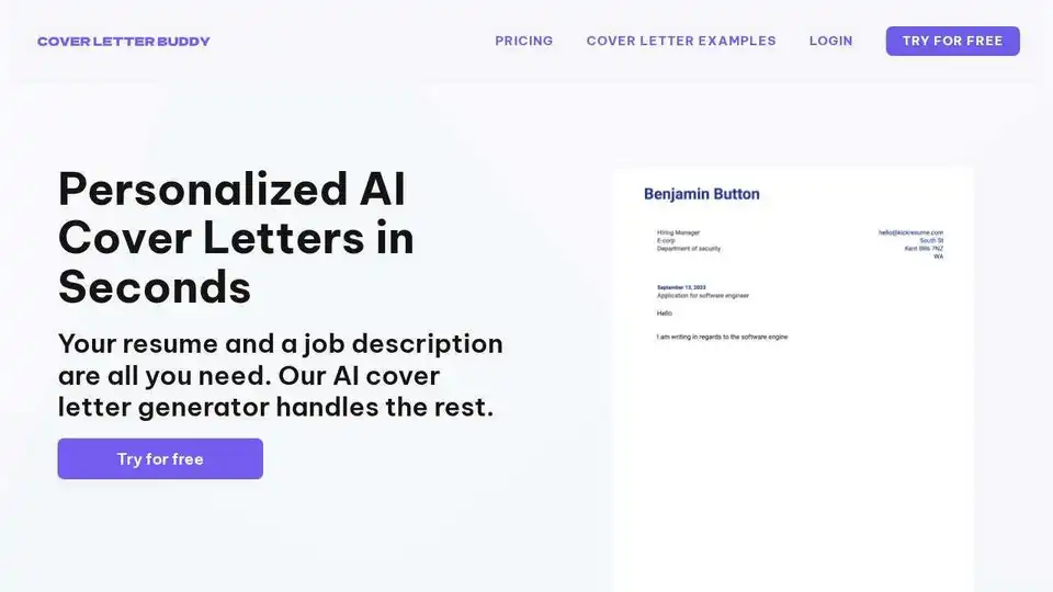 Cover Letter Buddy