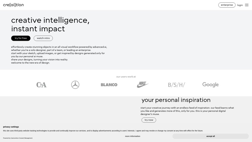 cre[ai]tion: AI Design Generation Tool for Stunning Products