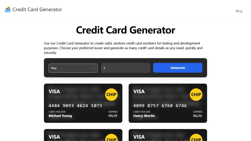 Credit Card Generator