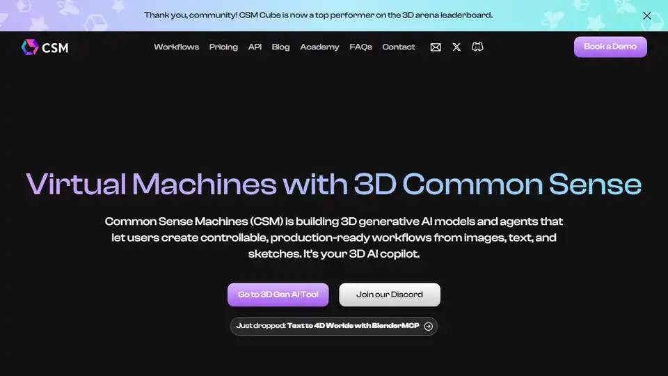 Common Sense Machines (CSM)