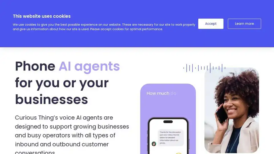 Voice AI Assistant for Business Software & Solutions | Curious Thing AI