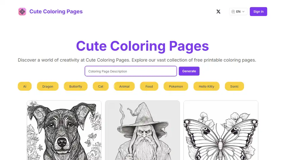 Cute Coloring Pages